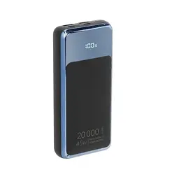 Універсальна мобільна батарея 20000 mAh, Rivapower VA1075, Black/Blue, 45 Вт RivaCase teh0027619