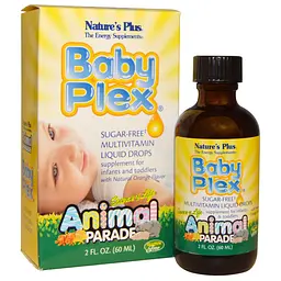 Мультивітаміни для немовлят NaturesPlus Baby Plex Animal Parade Апельсин 60 мл - мініатюра 3