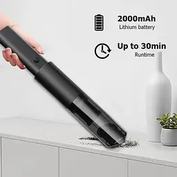Автомобільний пилосос Grikey Office 505 компактний 2в1 з насадками 6кПа 120W Чорний (GK505) - мініатюра 3