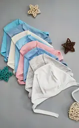 Набір з 4-ьох чепчиків для новонароджених малюків 100% бавовна зріст 56 см Lari - мініатюра 2