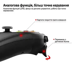 Геймпад iPEGA PG-9078 Bluetooth, бездротовий джойстик для Android, iOS, ПК, універсальний, чорний - мініатюра 5