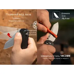 Ніж Civivi Yonder, Black G10, Stonewash (C23073-1) - мініатюра 12