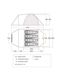 Намет чотиримісний Vango Mokala 450 Mineral Green (TETMOKALA000001) - мініатюра 2