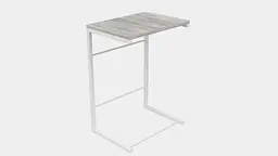 Столик Террі Ferrum-decor 650x440x330 Білий метал ДСП Бетон 16 мм (FRD-104661) - мініатюра 4