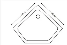 Душовий піддон Asignatura Turia 90x90 39833007 чорний Чорний - мініатюра 2