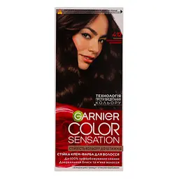 Фарба для волосся Garnier Color Sensation відтінок 4.12 перламутровий каштановий 110 мл (C6544101) - мініатюра 2