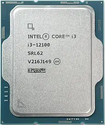 Процесор Intel Core i3 12100 (CM8071504651012) (Socket 1700, 8T, 4.3 ГГц, Tray) Б/в
