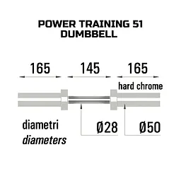 Гриф гантельний Toorx Power Training 51 см 50 мм (MCO-51) - мініатюра 2