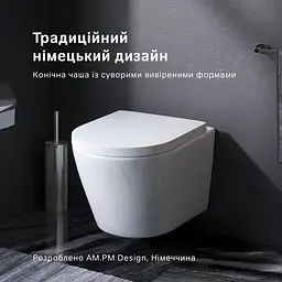 Унітаз підвісний AM.PM Sense FlashClean із сидінням з мікроліфтом C741701SC - мініатюра 2