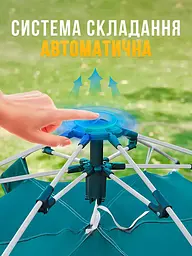 Автоматичний намет — Smart Camp (4-місний) + Універсальний ліхтар туриста 3 в 1 - мініатюра 4