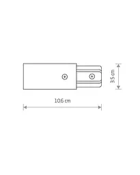 Струмоввід Nowodvorski 9462 Profile Power End Cap IP20 білий - мініатюра 2