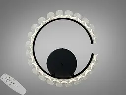 Стельова люстра LED Diasha 2511/500BK чорна 50 Вт з пультом