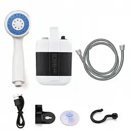 Портативний душ USB Travel Shower з акумулятором 2200 мА·г, помпа, шланг 1.5 м, лійка, тримач