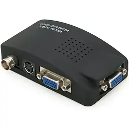 Конвертер Voltronic VGA to BNC, IN-BNC (тато) на OUT-VGA(мама), Black, Пакет Q25