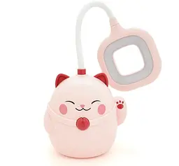 Гнучка настільна лампа Voltronic Pink Cat з органайзером, 2 режими, 4,2 В 600 мА·год - мініатюра 1