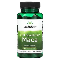 Мака Maca Full Spectrum 500 mg 100 капсул Swanson vit0005408
