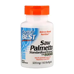 Травы Doctor's Best Со Пальметто, Экстракт, Saw Palmetto, 320 мг, 60 капсул (DRB-00082)