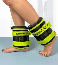 Обтяжувачі для ніг та рук набірні чорно-зелені 0.5-2.5 кг (пара) EasyFit fit0024803