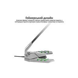 Мікрофон Vertux Streamer-3 LED USB Grey (streamer-3.grey) - мініатюра 3
