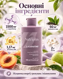 Дієтична добавка L-карнітин Farmasi Nutriplus L-Carnitine 450 мл — напій для відновлення енергії - мініатюра 5
