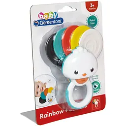 Игрушка-погремушка прорезыватель Baby Clementoni Rainbow Peacock (17325)