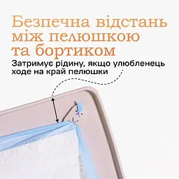 Туалет лоток для собак під пелюшку 60х90 ПУХНАСТЕ ЩАСТЯ бежевий - мініатюра 6