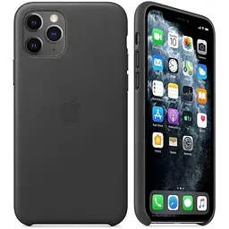 Оригінальний шкіряний чохол Apple Leather Case для iPhone 11 Pro Max (6.5") Black (MX0E2ZM/A) - мініатюра 2