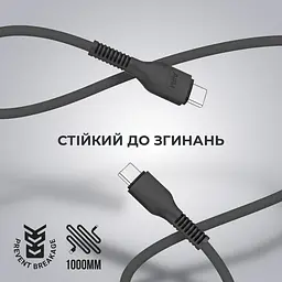 Кабель ArmorStandart AR88 Type-C to Type-C 3A 1m Black (ARM65293) - мініатюра 2
