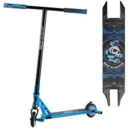 Самокат трюковий Best Scooter з пегами Чорно-синій 000254843
