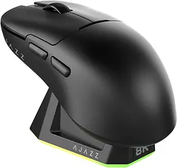 Мышка беспроводная AJAZZ AJ159 PRO Мышь компьютерная с Зарядной док-станцией / 2.4G / Bluetooth / USB Black (19581)