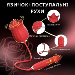 Вібратор I’MCUM Pulse Rose 3D з стимуляцією клітора, 10 режимів лизання, обертання, імітація поштовхів (7970379617738) - мініатюра 3