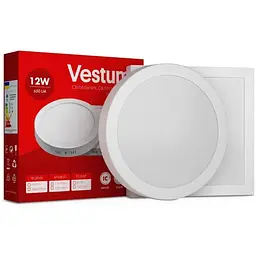 Квадратний світлодіодний накладний світильник Vestum12W 6000K 220V 1-VS-5406
