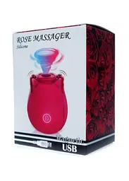 Вакуумний стимулятор клітора з вібрацією Boss Series Rose бордовий - мініатюра 11