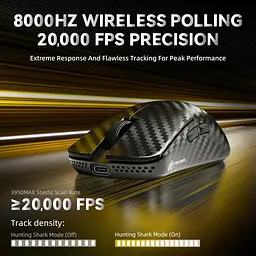 Мишка Attack Shark R11 Ultra, Wireless/Bluetooth, 42000dpi. (PAW3950MAX) 6кн., Phantom Shark - мініатюра 11