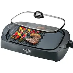 Електрогриль зі скляною кришкою Adler AD 6610 3000 Вт - мініатюра 2
