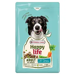 Сухий корм для собак усіх порід Happy Life Adult with Salmon Хеппі Лайф Лосось 2.5 кг