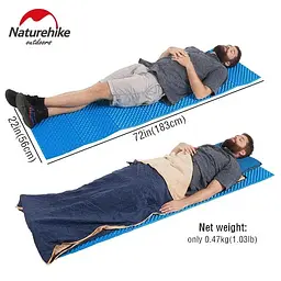 Килимок складний IXPE Naturehike NH19QD008, алюмінієва плівка, 185x56х1,8 см, оливковий зелений - мініатюра 9