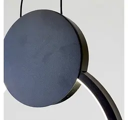 Одинарний чорний LED-підвіс Artlight 8207BBK із круглим світловим кільцем і диском - мініатюра 4