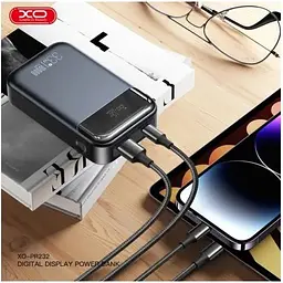 Універсальна мобільна батарея XO PR232 10000 mAh PD 30W + PPS 33W чорний - мініатюра 8