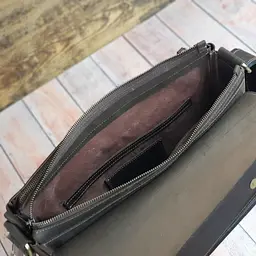 Чоловіча шкіряна сумка через плече GS 35*24*8 см коричнева (МА 003 кор) 240 - мініатюра 6
