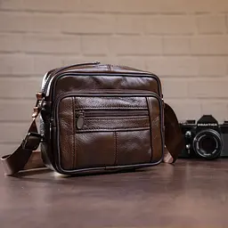 Чоловіча шкіряна сумка Vintage 20х16,5х7 см sum0012301 - мініатюра 10