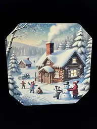 Подарункова коробка квадратна (ХДФ) 19x19x10 см. №41