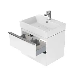 Тумба для ванної кімнати Cersanit Virgo 60 см Білий/Хром S522-017 30412 - мініатюра 2