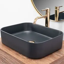 Умивальник Rea Kaya navy blue mat накладних REA-U5656, Синий - мініатюра 3