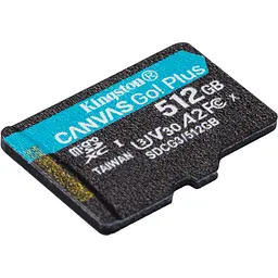 Карта пам'яті Kingston 512GB microSDXC сlass 10 UHS-I U3 V30 A2 Canvas Go Plus G4 (SDCG4/512GBSP) - мініатюра 2