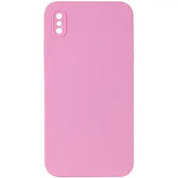 Чохол Silk Square Full Camera Protective (AA) NO LOGO для Apple iPhone XS Max (6.5") Рожевий / Light pink