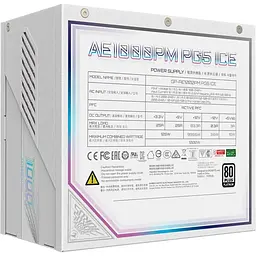 Блок живлення Gigabyte AE1000PM PG5 1000W 80+ Platinum White (GP-AE1000PM PG5 ICE) - мініатюра 4