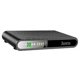 Джерело безперебійного живлення для роутерів Hoco DB63 Portable DC UPS 5/9/12V 10000 mAh чорний - мініатюра 2