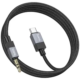 Аудіо кабель Aux Hoco UPA32B Clever digital Type-C to AUX 3.5 мм 1 м Black - мініатюра 4