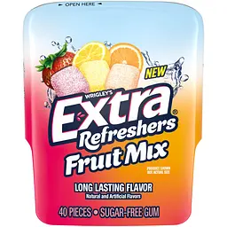 Жуйки Extra Refreshers Fruit Mix bugar free 40 шт